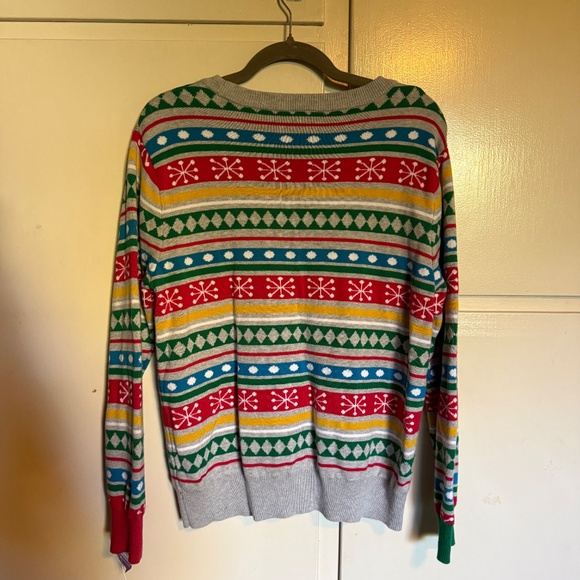 Disney Minnie Mouse Holiday Sweater Snowflakes Size Medium Christmas - Picture 6 of 12